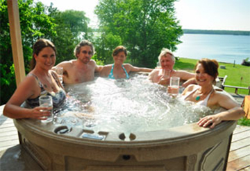 Friends in Hot Tub